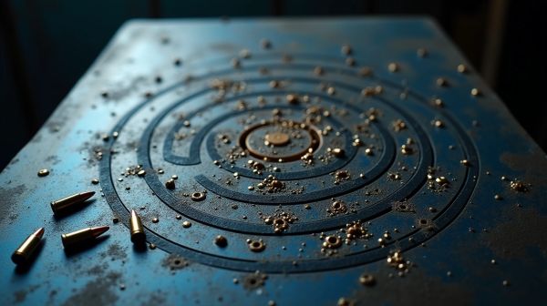 Überraschende pattern für das perfekte pistolenziel